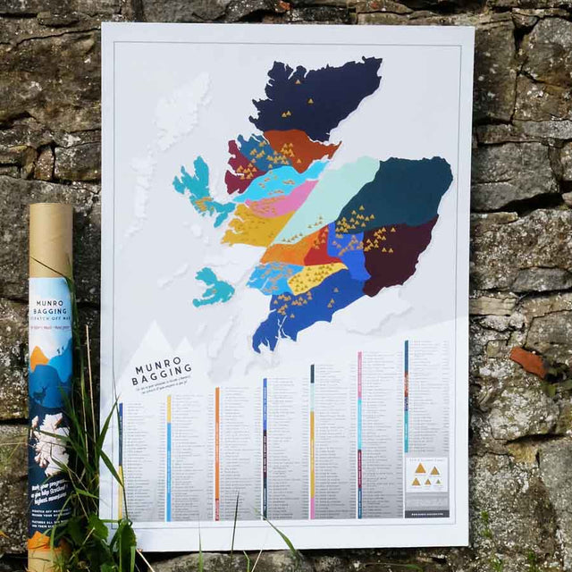 Munro Bagging Scratch Map Poster