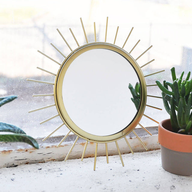 Gold Sunburst Wall Mirror