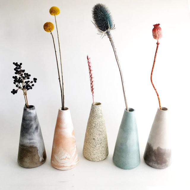 Conical Concrete Vase - Assorted Designs