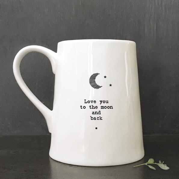 Moon/Love You Porcelain Mug