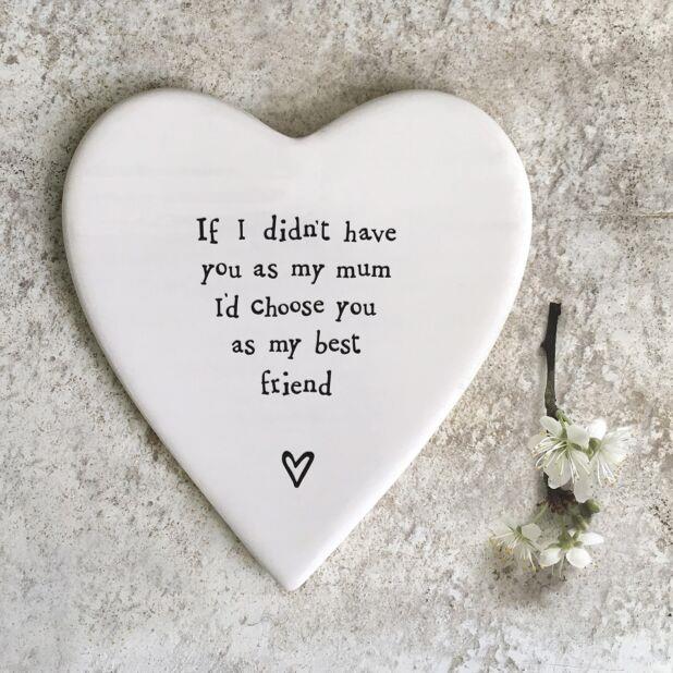 Have You as Mum Heart Porcelain Coaster
