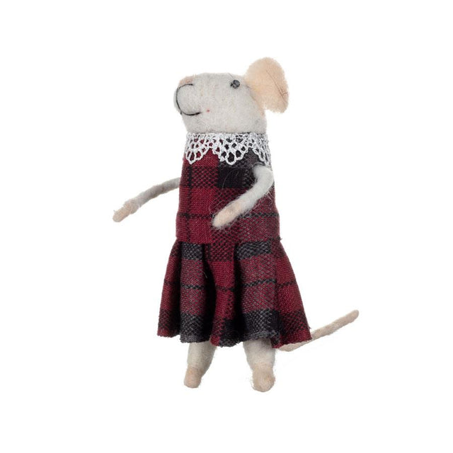 Sunday Best Dress Felt Mouse Decoration