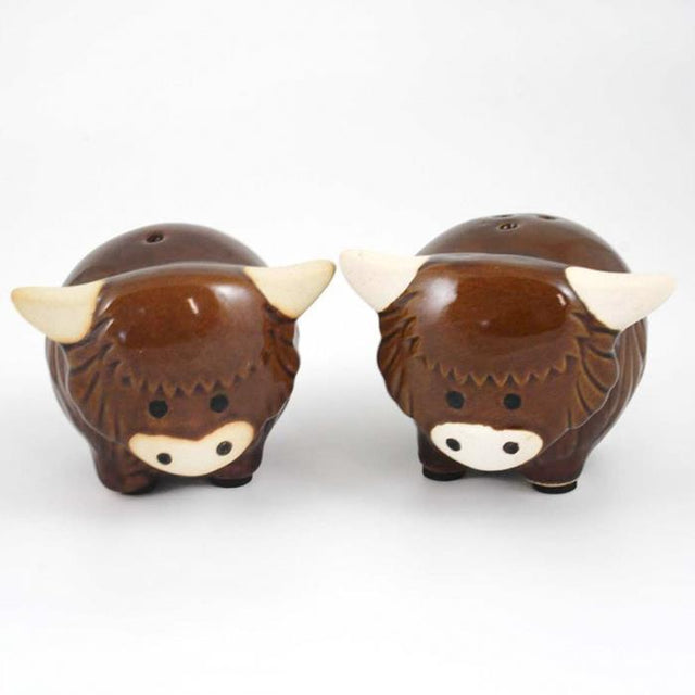 Highland Cow Cruet Salt & Pepper Shaker Set