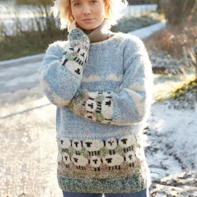 Hazy Sheep Knit Sweater - Size M
