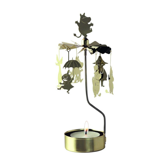 Gold Moomin Family Tea Light Rotary