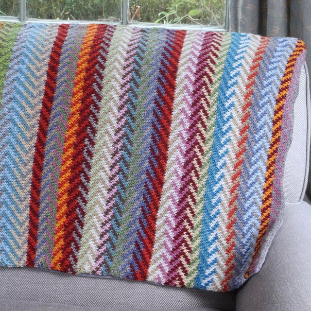 Santa Fe Striped Knitted Wool Throw