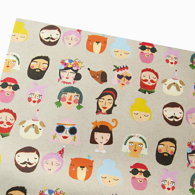 Faces Gift Wrap