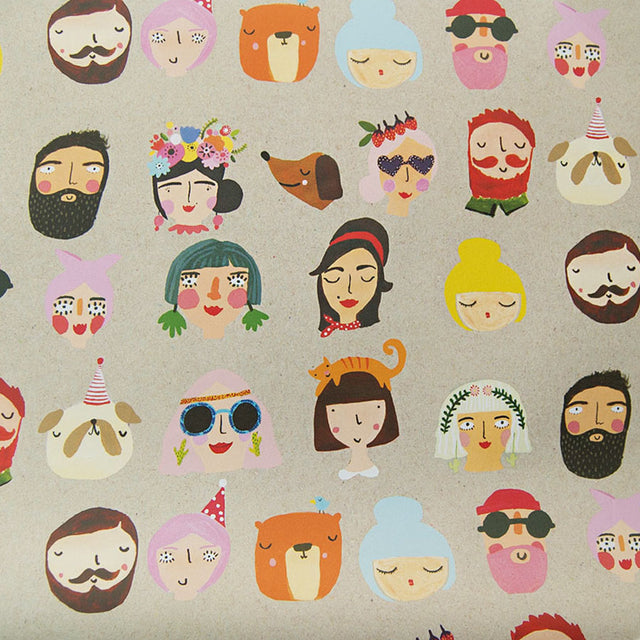 Faces Gift Wrap