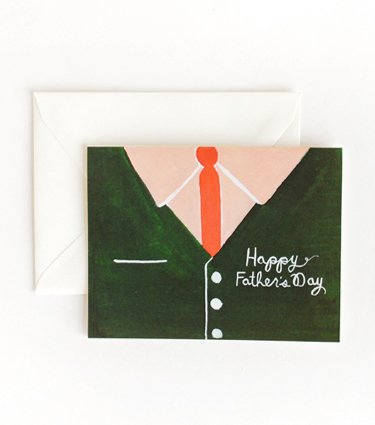 Green Cardigan Fathers Day Card