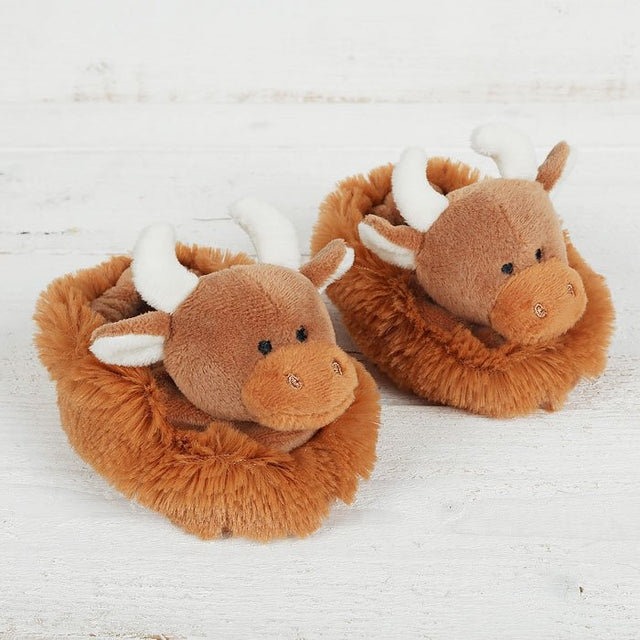 Highland Coo Baby Slippers