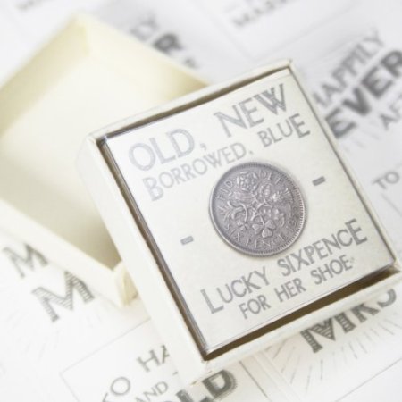 Old New Borrowed Blue Lucky Sixpence