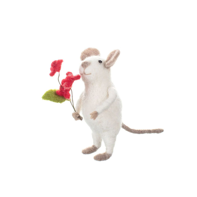 Flower Mouse Felt Decoration