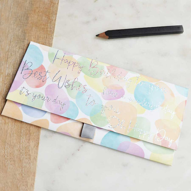 Birthday Multi Pastel Colour Money Envelope