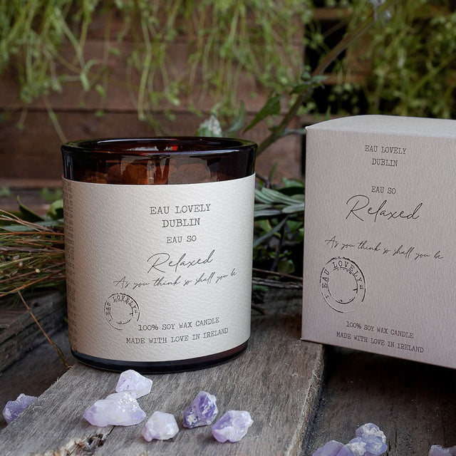 Eau So Relaxed Crystal Candle Glass Jar