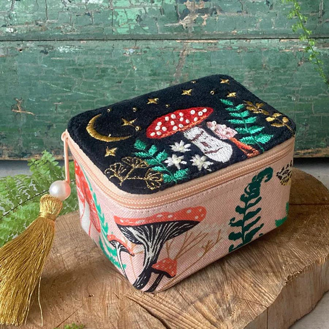 Forage Embroidered Trinket Box