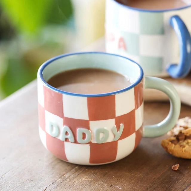 Daddy Contrast Checkerboard Ceramic Mug