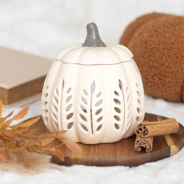 Cream Pumpkin Oil Burner and Wax Warmer
