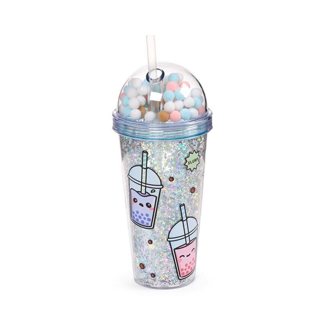 Bubble Tea Cup & Straw with Charms