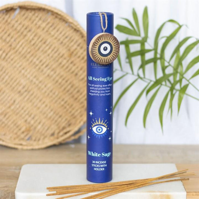 All Seeing Eye White Sage Incense Sticks with Disc
