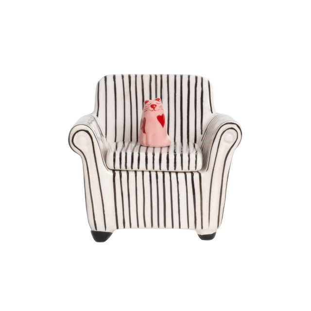 Striped Cat Sofa Jewellery Box
