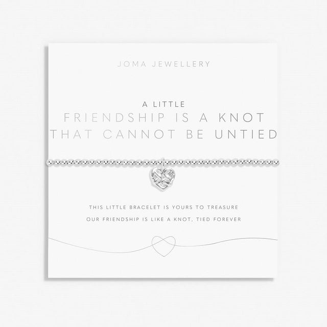 Joma Jewellery A Little Friendship is a Knot That Cannot Be Untied Charm Bracelet