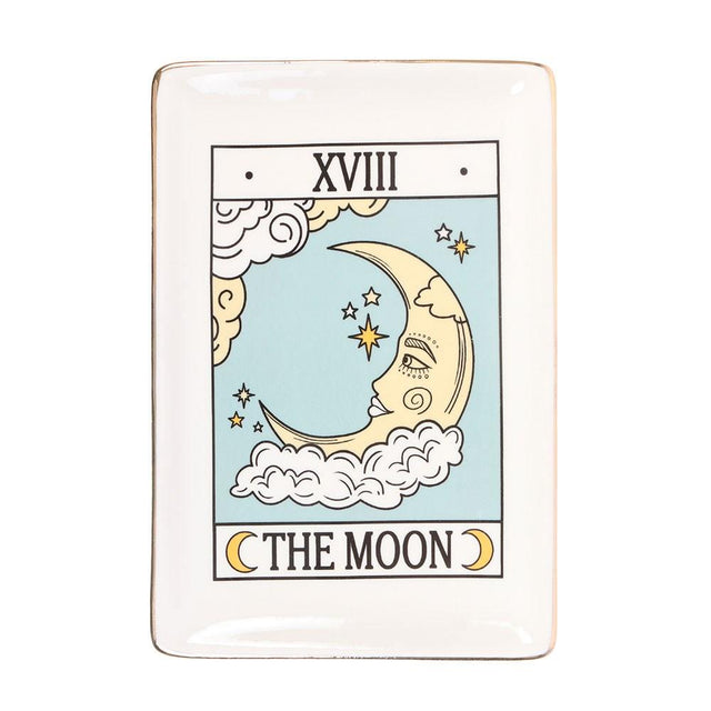 The Moon Vintage Tarot Card Trinket Dish front view