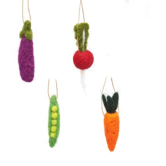 Mini Felt Vegetable Decoration Set