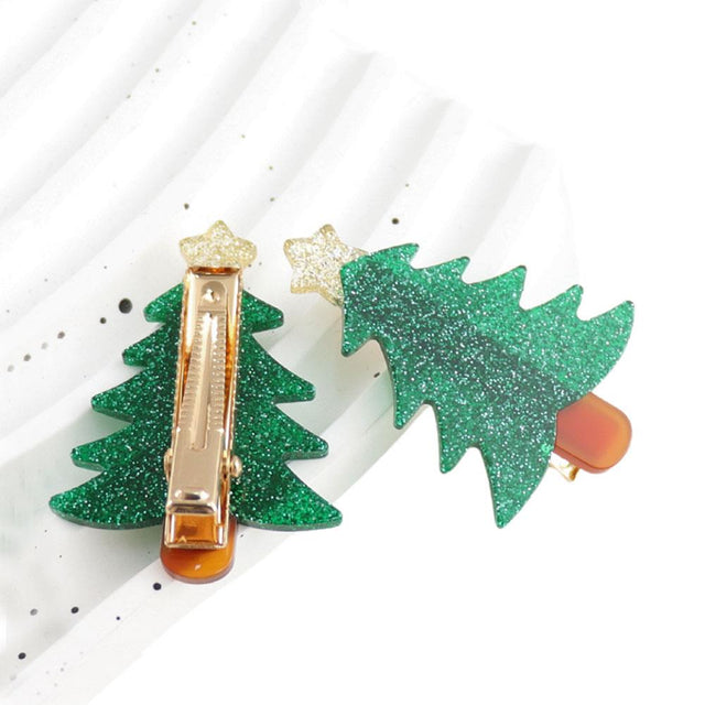 Christmas Tree Hair Clips