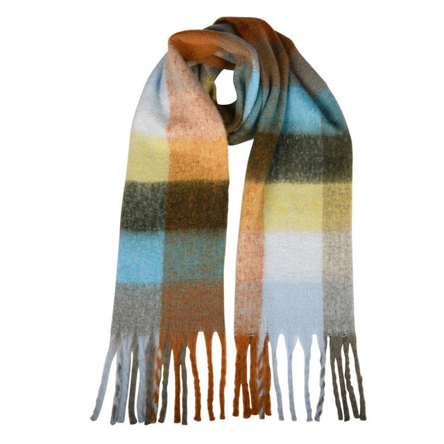 Large Check Colour Block Blanket Scarf