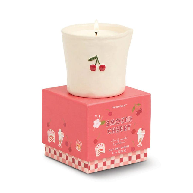 Smoked Cherry Ceramic Candle