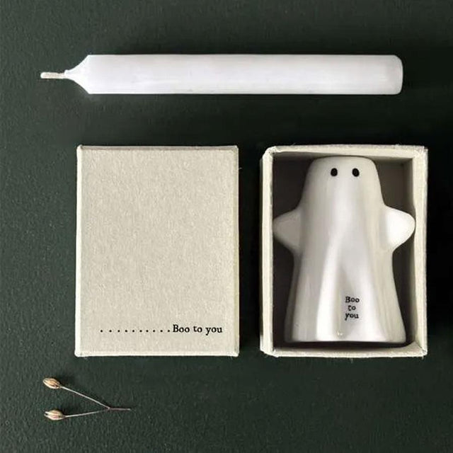 East of India Boo To You Ghost Mini Candle Holder with Gift Box