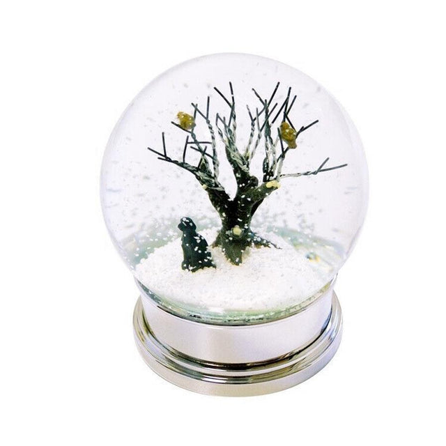 Black Dog Winter Scene Snow Globe