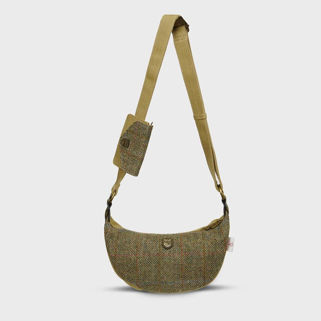 Harris Tweed Luna Cross Body Bag in Chestnut Herringbone