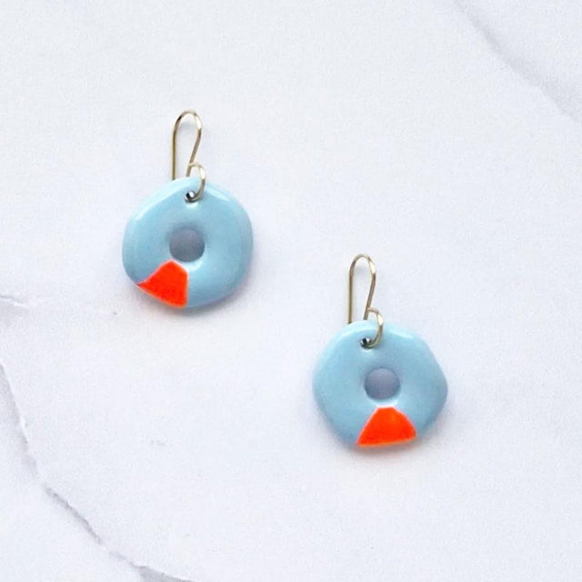 Blue & Neon Amy Dangle Earrings