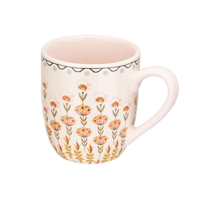 Retro Floral Print Mug