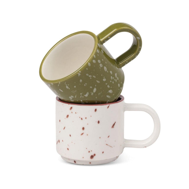Cream & Olive Espresso Cup Set