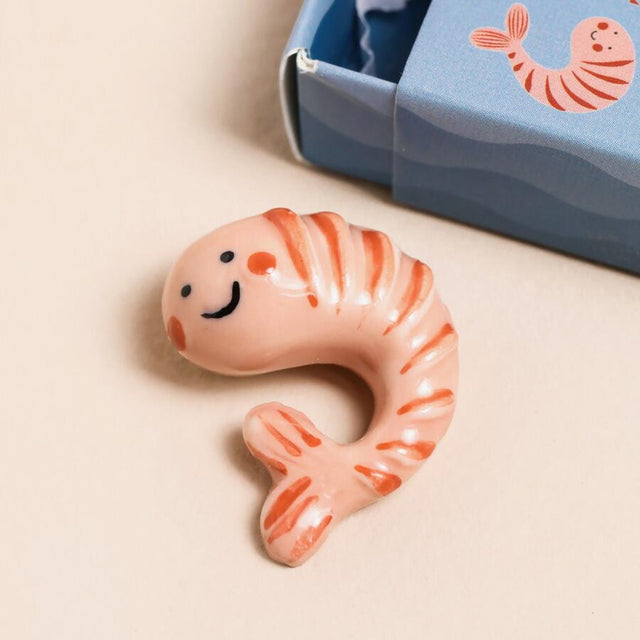 Shrimp Matchbox Ceramic Token