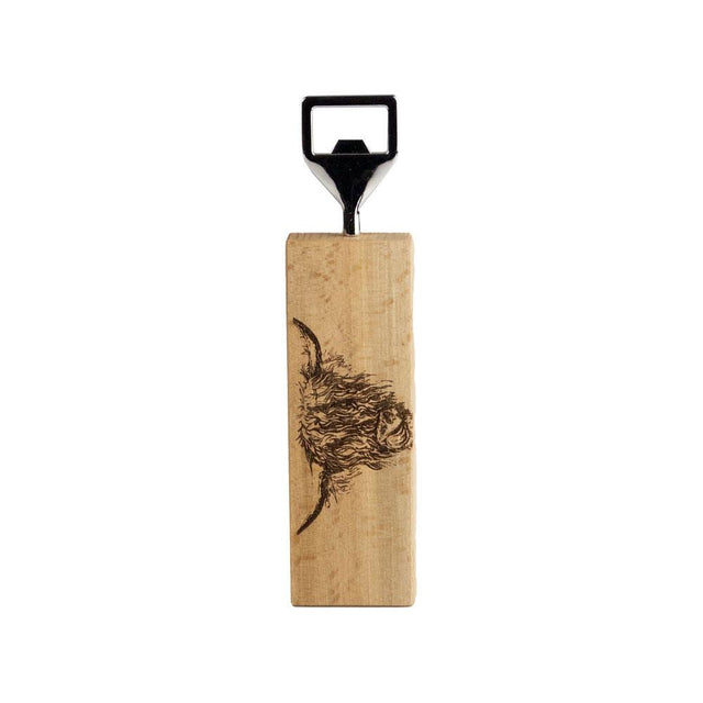 Highland Cow Beech Wood Bottle Opener