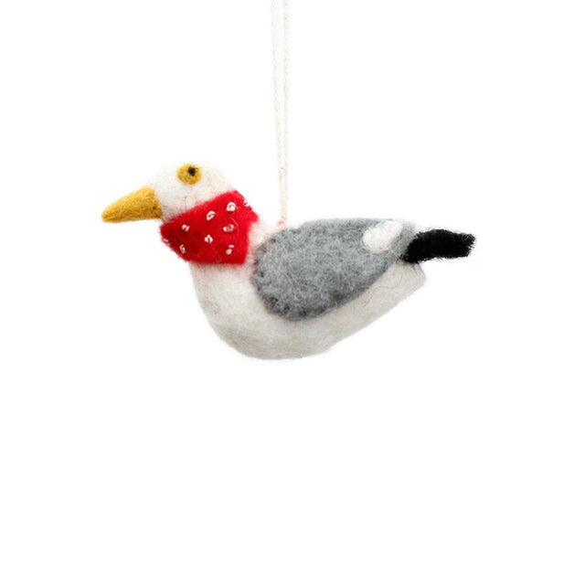 Mini Seagull Felt Decoration