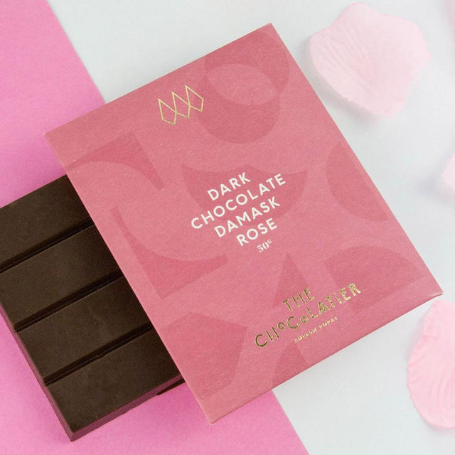 Chocolatier Damask Rose Dark Chocolate Bar