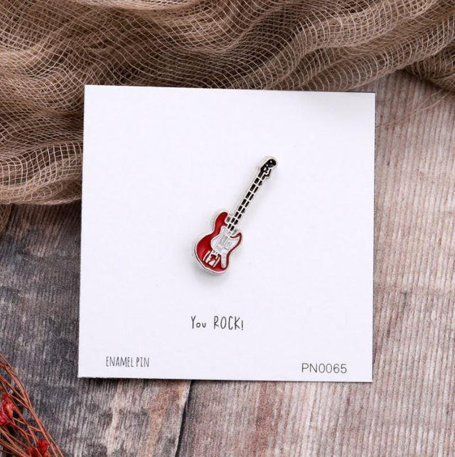 You ROCK! Guitar Enamel Pin Badge
