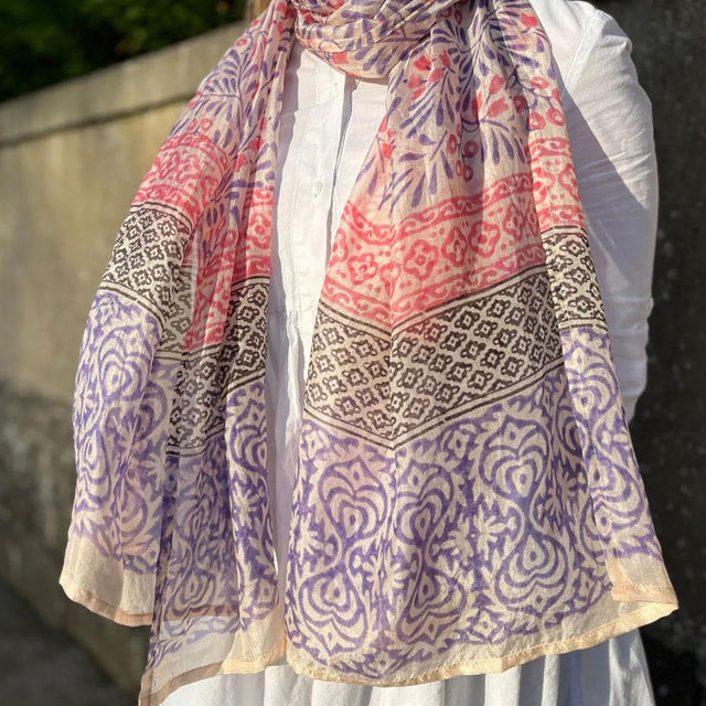 Soft Pink Silk Scarf