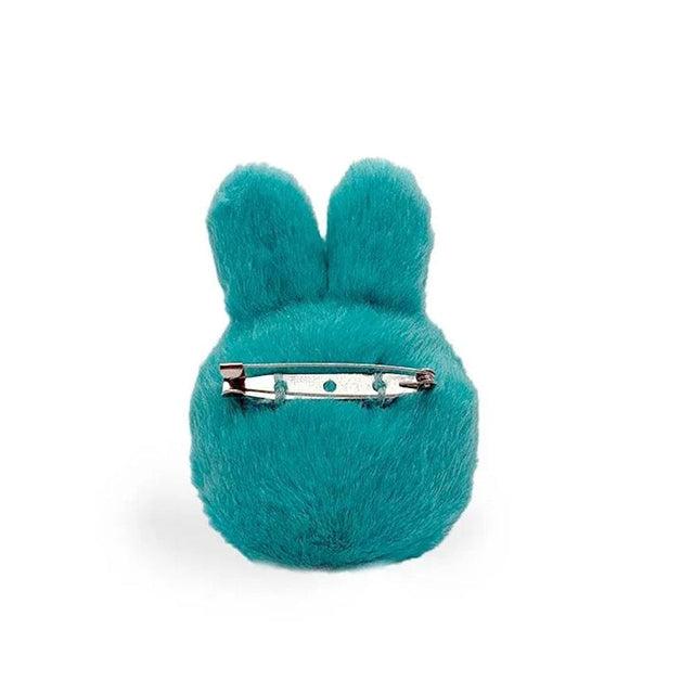 Teal Miffy Fuzzy Brooch in Giftbox