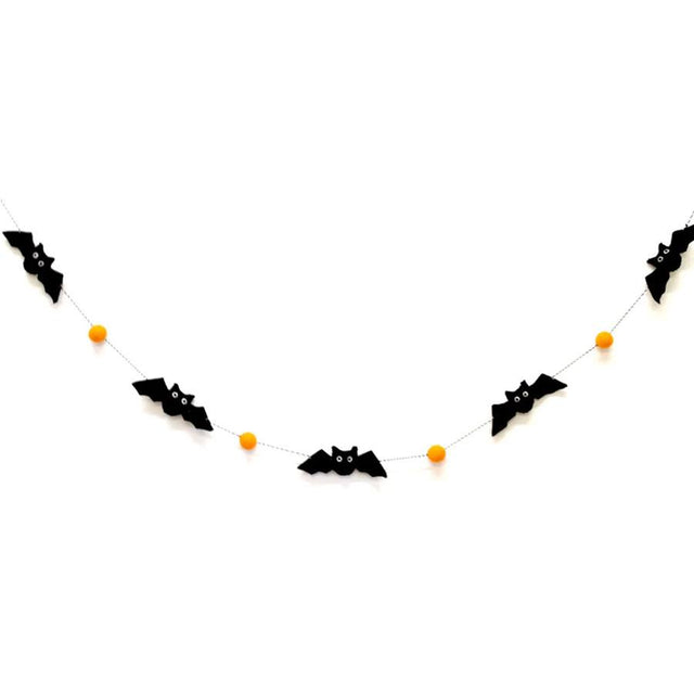Bat and Pumpkin Bunting Felt Decoration
