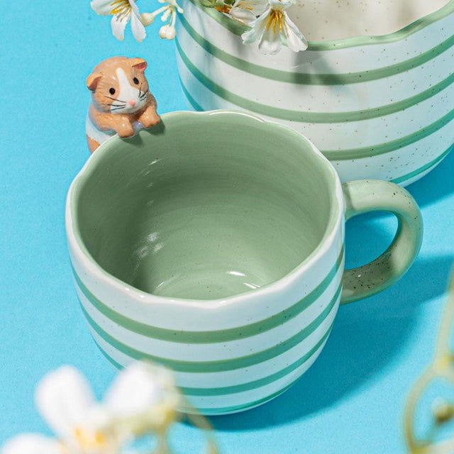 Peeking Guinea Pig Mug in Situ