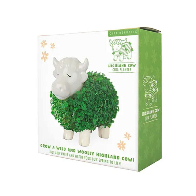 Highland Cow Chia Planter
