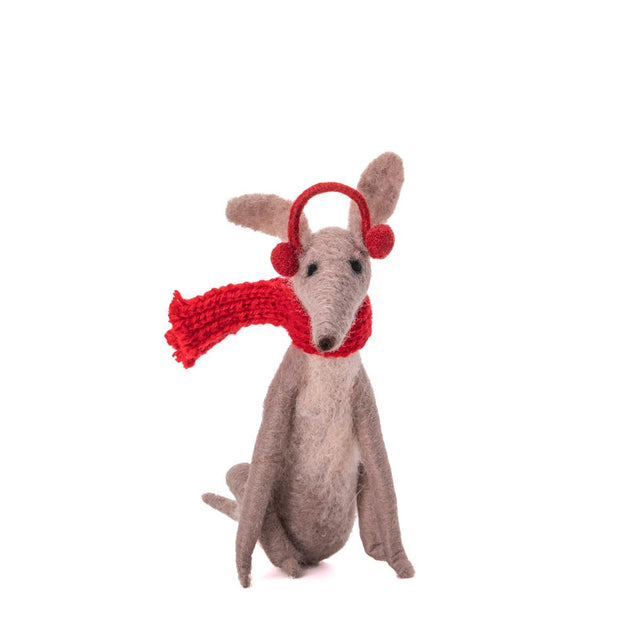 Whippet Dog Felt Decoration