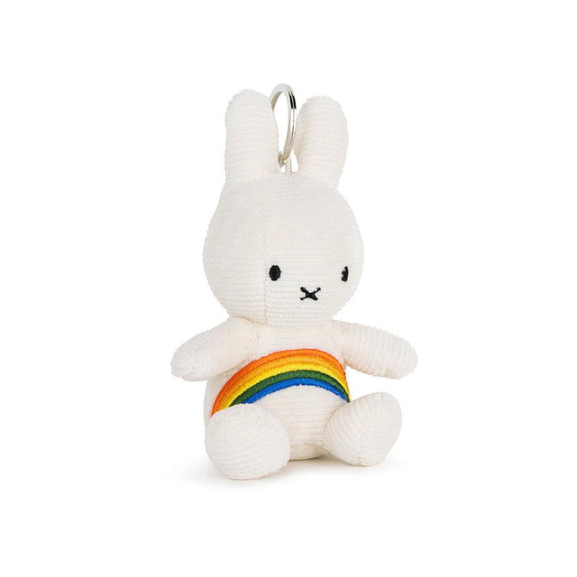 Rainbow White Miffy Corduroy Keyring