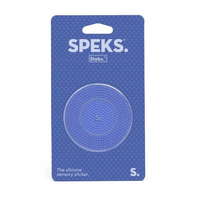 Static Blue Slab Round Silicone Sensory Sticker