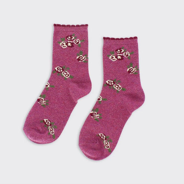 Pink Lottie Floral Women's Socks